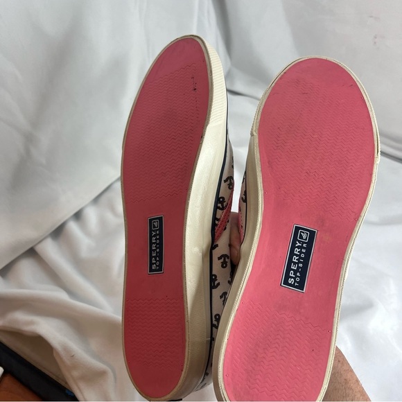 Sperry White and Pink Nautical Anchor Slip-On Shoes - Picture 7 of 7